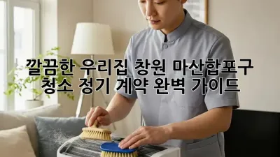 깔끔한 우리집✨ 창원 마산합포구 청소 정기 계약 완벽 가이드!